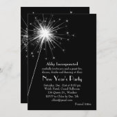 Invitation du Nouvel An Sparkler (Devant / Derrière)