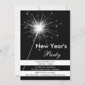 Invitation du Nouvel An Sparkler Dramatique (Devant)