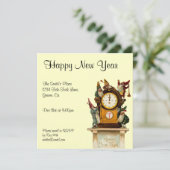 Invitation du Nouvel An Vintage (Debout devant)