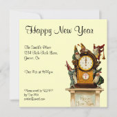 Invitation du Nouvel An Vintage (Devant)