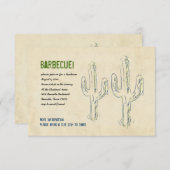 Invitation du Old West Cactus Party (Devant / Derrière)