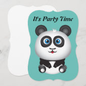 Invitation du Panda Party (Devant / Derrière)