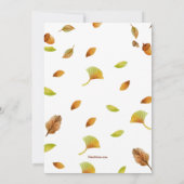 Invitation du panier d'automne (Dos)