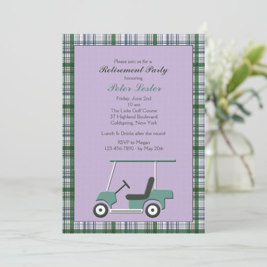 Invitation du panier de golf (Debout devant)