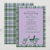 Invitation du panier de golf (Devant / Derrière)