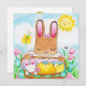 Invitation du panier de Pâques de Mary (Devant / Derrière)