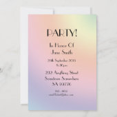 Invitation du panneau d'affichage de fête d'annive (Dos)