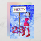 Invitation du panneau de signalisation du 23e anni (Devant / Derrière)