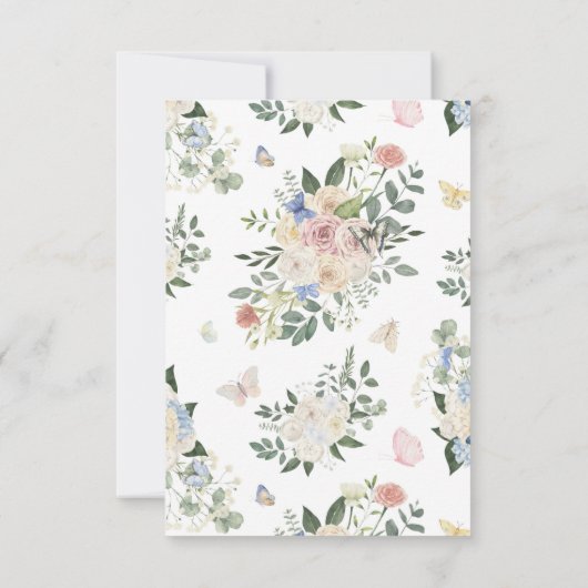 Invitation du papillon floral (Dos)