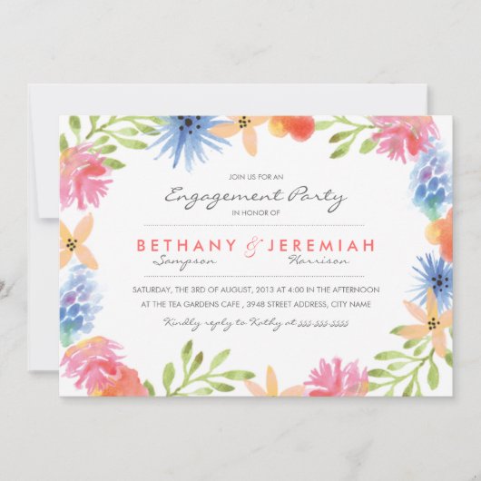 Invitation du Paradise Engagement Party (Devant)