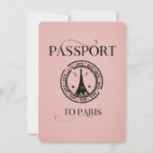 Invitation du Paris Passport Rose (Devant)
