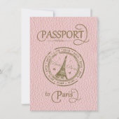 Invitation du Paris Passport Rose (Devant)