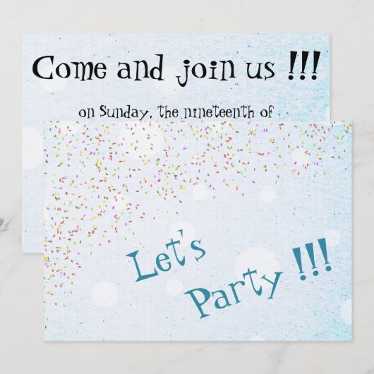 Invitation du parti (Devant / Derrière)