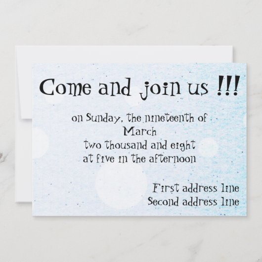 Invitation du parti (Dos)