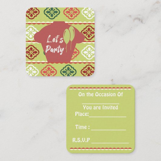 Invitation du parti (Devant / Derrière)