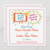 Invitation du parti à thème des années 1950 (Devant / Derrière)