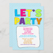 Invitation du parti Ado - Fêtons ! (Devant / Derrière)