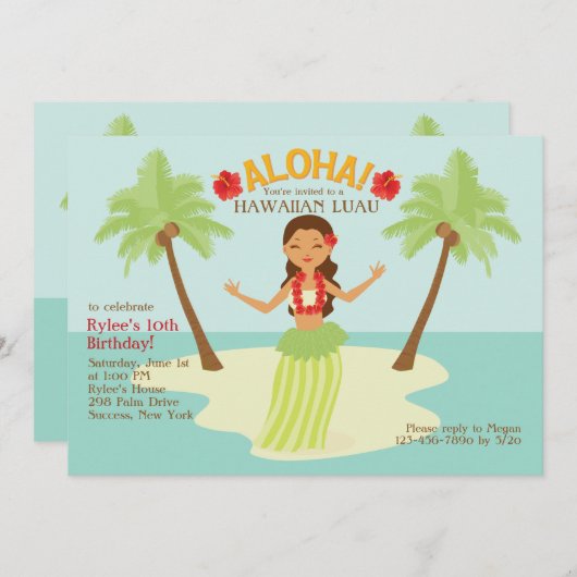 Invitation du parti Aloha (Devant / Derrière)