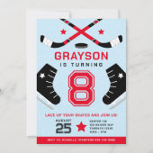 Invitation du parti Anniversaire de enfant de hock (Devant)