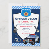 Invitation du parti Anniversaire de enfant du poli (Devant)