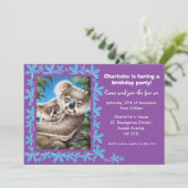 Invitation du Parti Anniversaire de enfant Koalas (Debout devant)