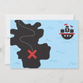 Invitation du parti Anniversaire de enfant pirate (Dos)