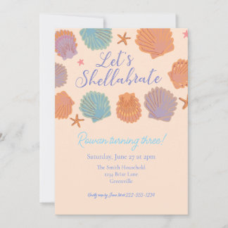 Invitation du parti Anniversaire de enfant Shellab