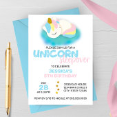 Invitation du parti Anniversaire de enfant Unicorn