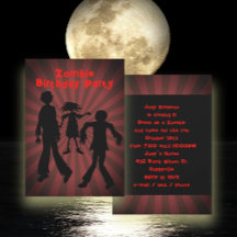 Invitation du parti Anniversaire de enfant Zombie