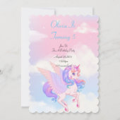 INVITATION DU PARTI ANNIVERSAIRE UNICORN (Devant)