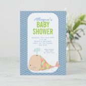 Invitation du Parti Baby shower de la mer pour la  (Debout devant)