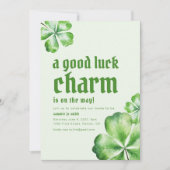 Invitation du parti Baby shower de St. Patrick's P (Devant)