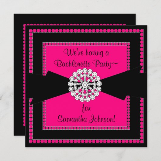 INVITATION DU PARTI BACHELORETTE (Devant / Derrière)