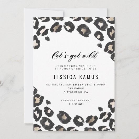 INVITATION DU PARTI BACHELORETTE // EMPREINTE DE L (Devant)