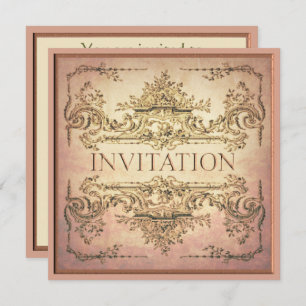 Invitation du parti baroque ornemental