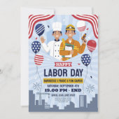 Invitation du parti BBQ de la fête du travail (Devant)