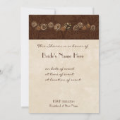 Invitation du parti Chocolate Damask Swirl Batchel (Dos)