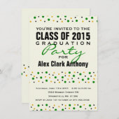 Invitation du Parti Confetti 2015 Graduation (Devant / Derrière)