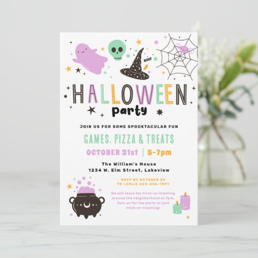 Invitation du parti Cute Halloween (Debout devant)