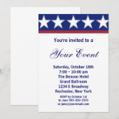 Invitation du parti de campagne ou 4 juillet parti (Devant / Derrière)