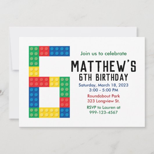 Invitation du parti de construction pour le 6e par (Devant)