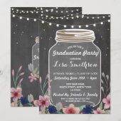Invitation du parti de graduation rustique Jar Cha (Devant / Derrière)
