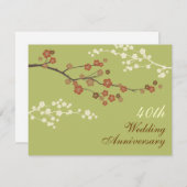 Invitation du Parti de la Fleur de Plum L-Green (Devant / Derrière)