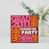 Invitation du Parti de la graduation 2011 Orange P (Debout devant)