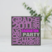 Invitation du Parti de la graduation 2011 Pink 1 (Debout devant)