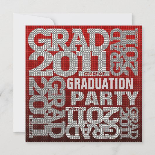 Invitation du Parti de la graduation 2011 Rouge 1 (Devant)