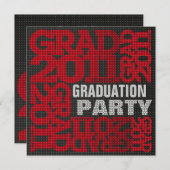 Invitation du Parti de la graduation 2011 Rouge 2 (Devant / Derrière)