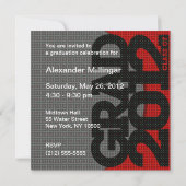Invitation du Parti de la graduation 2012 Rouge 4 (Dos)