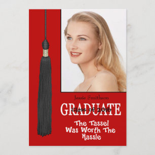 Invitation du Parti de la graduation-Red Tassle Wo