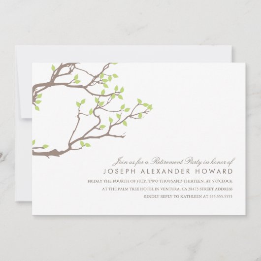 Invitation du Parti de la retraite des bienheureus (Devant)